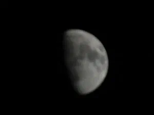 月を望む